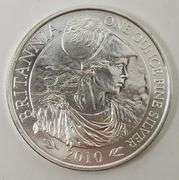 2010 1 Ounce Silver Britannia 2 Pound Coin