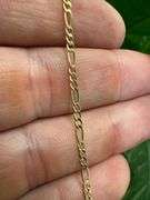 10k Yellow Gold-Hollow Figaro Link Chain 1.9mm 050 Gauge Necklace 24"