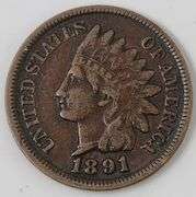 1891 Indian Head Cent, Circulated