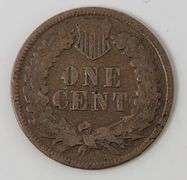1873 Indian Head Cent Closed 3, Circulated