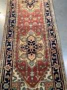 Magnificent Hand-Knotted Serapi Wool Runner 10'