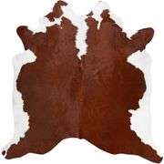 Genuine Brown and White Cowhide Area Rug