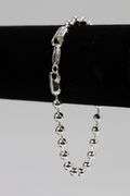 Sterling Silver Italian Ball Bead Chain 5mm 925 Italy New Dog Tag Bracelet 7"