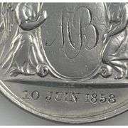 Antique 1858 French Silver First Communion Medal