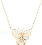 Delicate 14kt Tri-Color Gold Butterfly Pendant – A Symbol of Grace on a Yellow Gold Chain