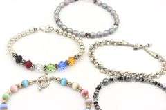 Group lot of 5 Vintage 925 sterling silver bracelets