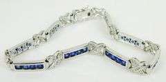 Sterling Sapphires & Diamond Accents Bracelet, 8 In.
