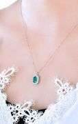 Beautiful 2 Ct Lab Emerald Pendant