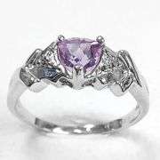 1/2 CT AMETHYST 925 STERLING SILVER RING