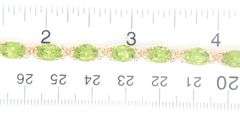 14kt Yellow gold oval Peridot tennis bracelet