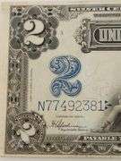1899 $2 Dollar Silver Certificate, Circulated