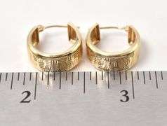 Precious Huggie Hoop Earrings in 14K Yellow Gold