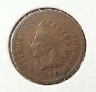 KEY DATE - 1869 Indian Head Penny, Circulated