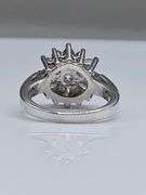 Dazzling 14 Kt White Gold Plated Lab Simulated Diamond Ring