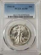1941-D Walking Liberty Half Dollar, PCGS AU50