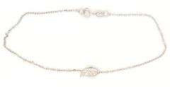 14kt White gold diamond leaf bracelet
