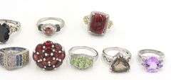 Group lot of Vintage 925 sterling silver rings