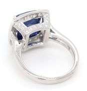 18k White Gold Sapphire and Diamond Ring