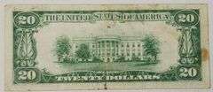 1929 Chicago Illinois 20 Dollar Banknote, Circulated