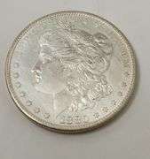 1880-S Morgan Silver Dollar, CLEANED OBVERSE