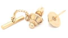 Two 14K Tie Tacks- Opal and Pearl