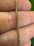 10k Yellow Gold Solid Curb Chain 2mm Link Necklace 16"