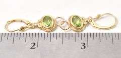 Incredible Peridot Dangle Earrings in 14K Yellow Gold