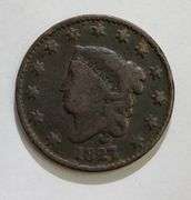 1827 Coronet Head Cent, Circulated