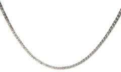 New 11.0ctw Round Diamond Prong Set Tennis Necklace in 14K
