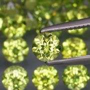 Round cut! Untreated! Matched! 7.43ct Peridot set!