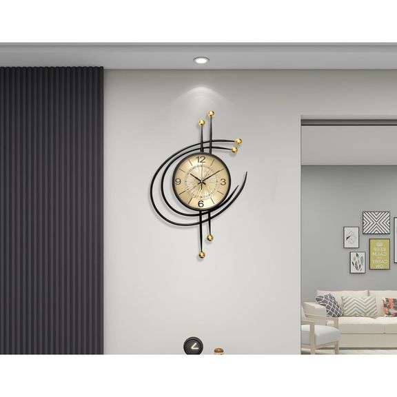 Large Modern Silent Metal Wall Clock
