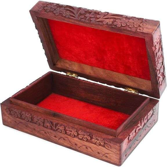 Handcarved Tree of Life Treasure Box