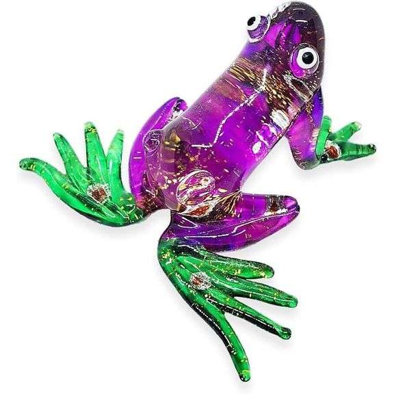 Hand-Blown Glass Frog Collectible