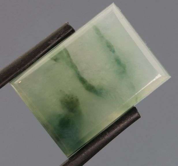 Outstanding 19.30ct swirling Jadeite Jade cabochon
