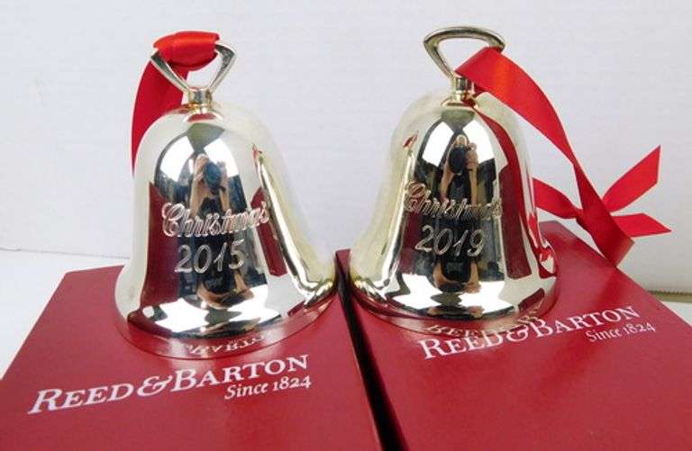 2 Reed & Barton Christmas Bells with Boxes