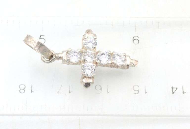 Group lot of Vintage 925 sterling silver religious pendants