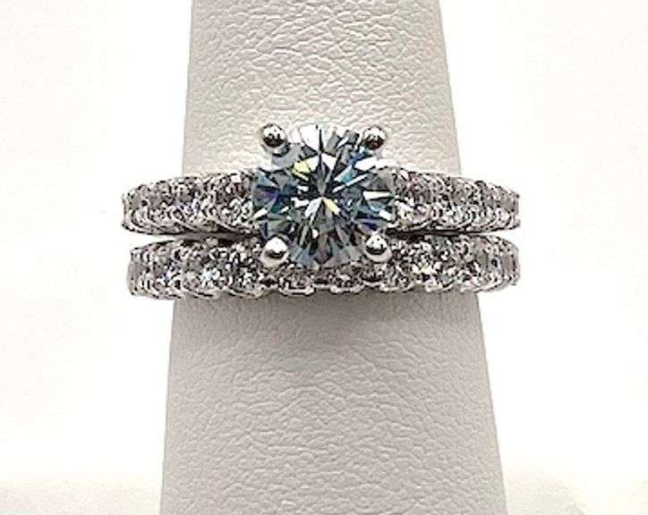 Dazzling Stunning 2 Band Stackable 3.75 Ct Lab Simulated Diamond Ring