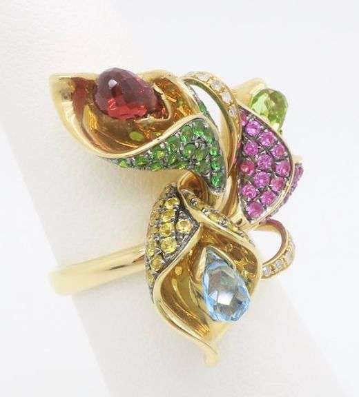 Diamond & Gemstone EFFY Flower Ring