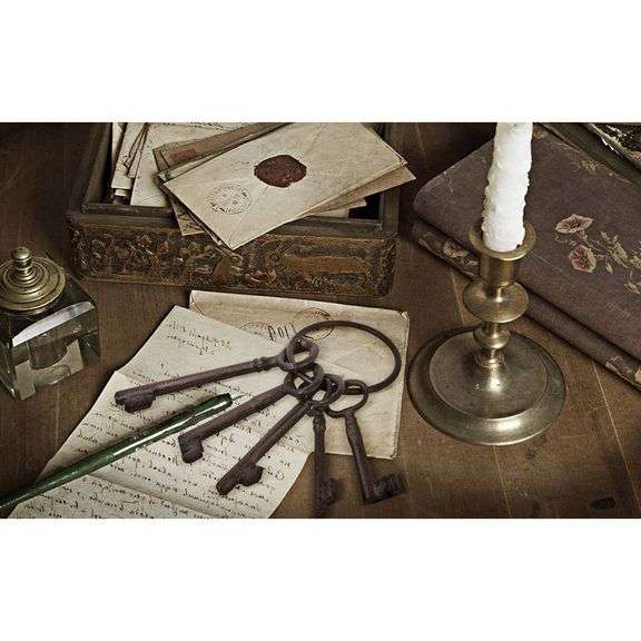 Vintage Cast Iron Skeleton Keys Set