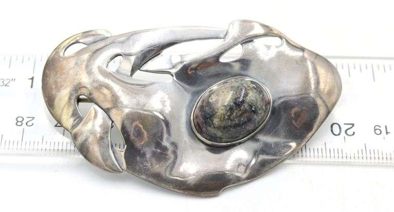 925 Sterling Silver Signed Pin