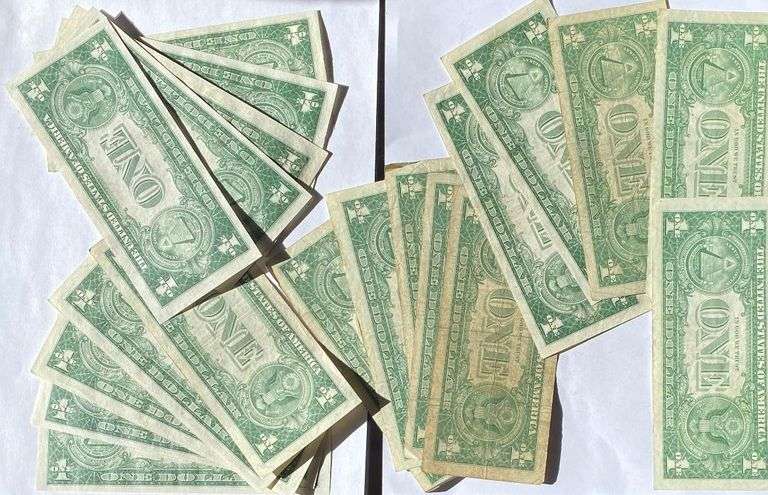 20 Circulated $1 Silver Certificates