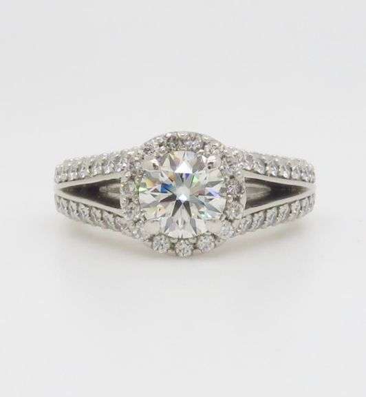 Certified Brian Gavin Platinum Diamond Engagement Ring