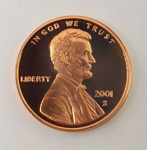 2001 S Proof Cents, Nickels, Dimes, 132 Coins