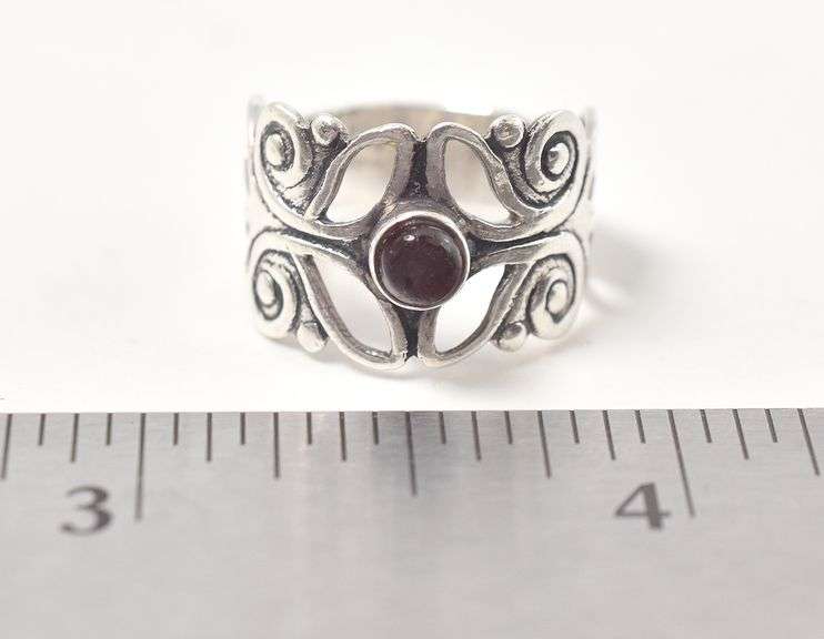 Amber Gemstone Ring in Sterling Silver