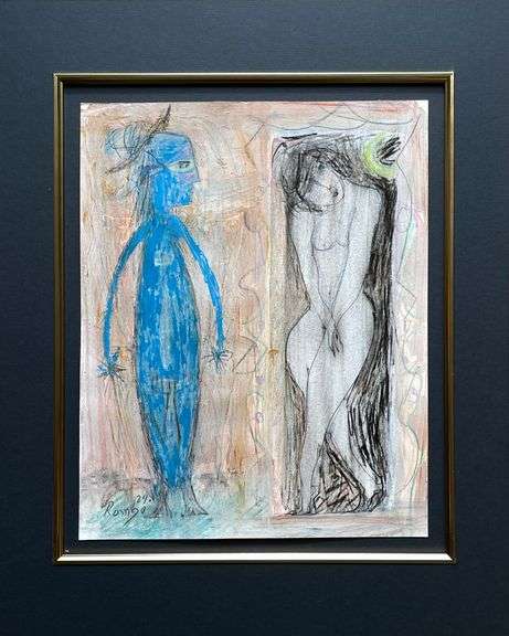 Spectacular One Of A Kind Mixed-Media On Paper by Romgo