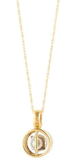Jean Francois Albert 0.74ct Round Diamond Solitaire Pendant Necklace in 18K