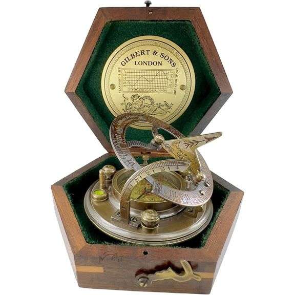 Brass Nautical Sundial Compass