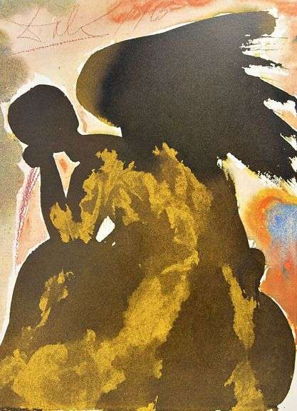 Highly Collectible and Rare Salvador Dali Original Lithograph from the 'Biblia Sacra' Suite