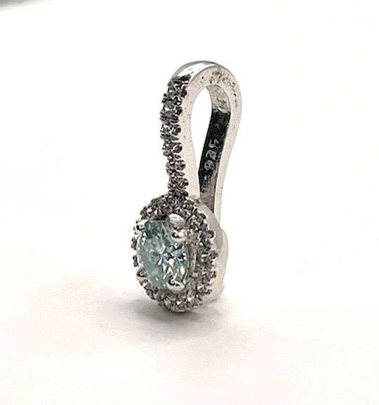 Dazzling 1.45 Ct VVs1 Ice Blue Lab Simulated Diamond Pendant