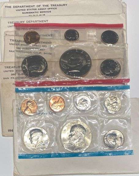 1974-1980 US White Envelope Mint Set